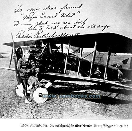 WWI fighter pilot and Medal of Honor recipient Eddie Rickenbacker