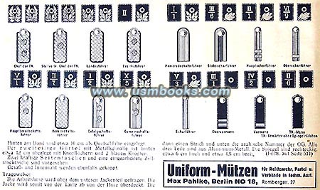 Nazi uniform caps