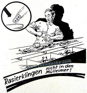 recycling razor blades in Nazi Germany