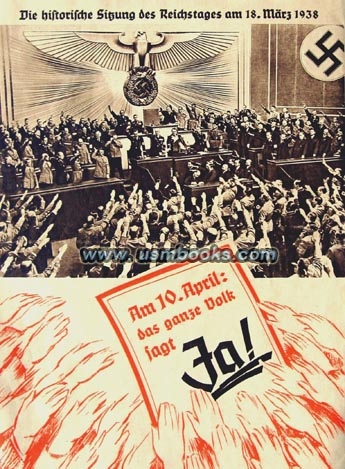 Voye YES for Hitler on 10 April 1938
