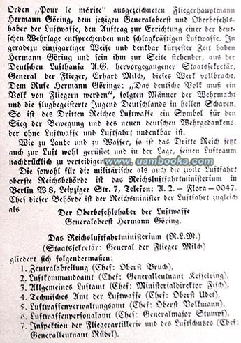 RLM, Reichsluftfahrtministerium, Goering