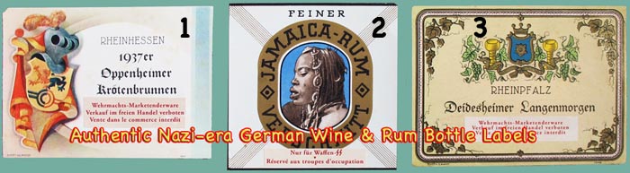 Nazi era wine and rum labels