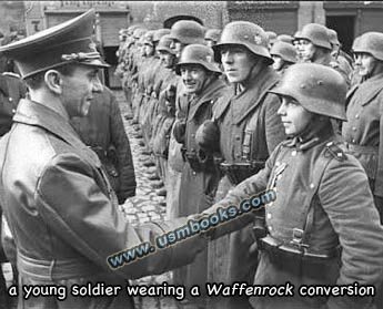 Goebbels with soldier wearing Waffenrock conversion
