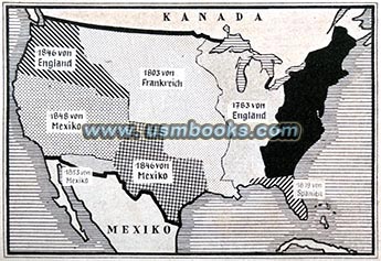 European colonial territories in the USA