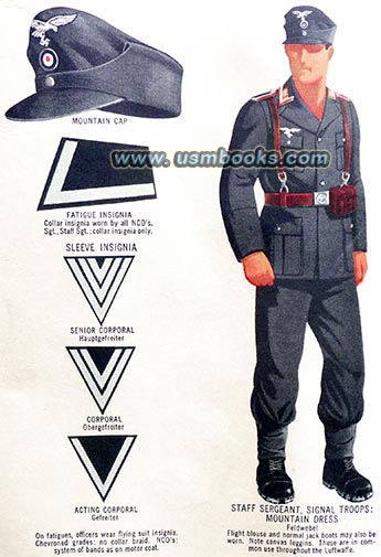 NAZI MOUNTAIN TROOPS, Gebirgsjaeger uniform and cap