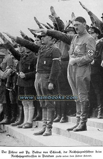 Adolf Hitler and Baldur von Schirach, 1932 Potsdam Jugendtreffen