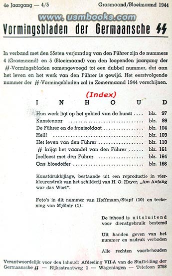 Vormingsbladen der Germaansche SS, 1944