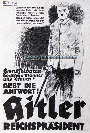 Hitler election propaganda poster