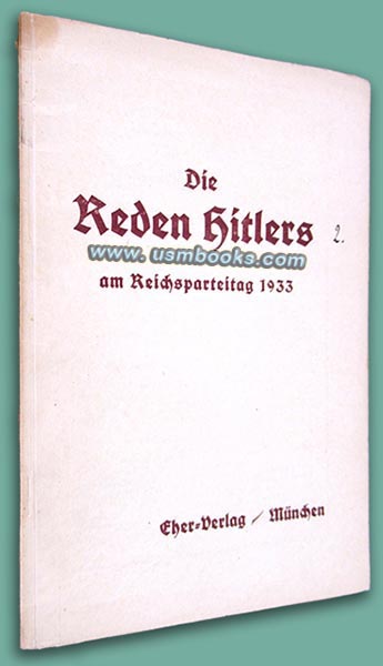 Die Reden Hitlers am Reichsparteitag 1933, REICHSPARTEITAG DES SIEGES