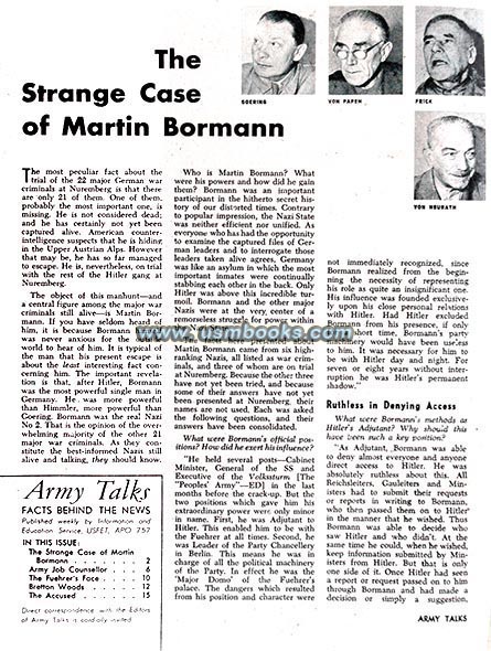 Martin Bormann, Nuremberg Trial 1946