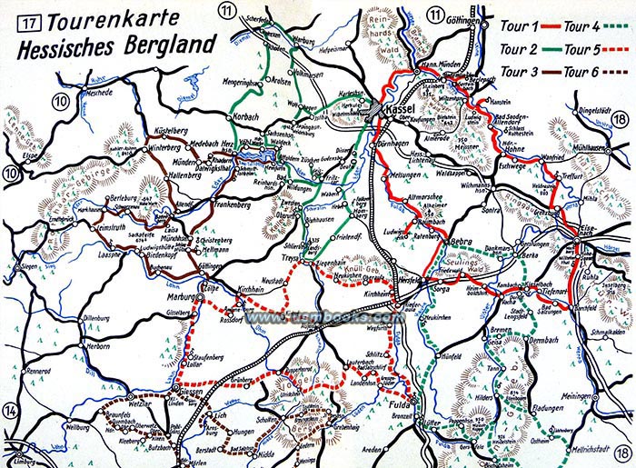 1939 touring map Nazi Germany