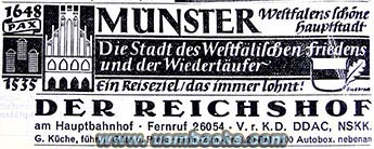 1939 tourist information on Mnster