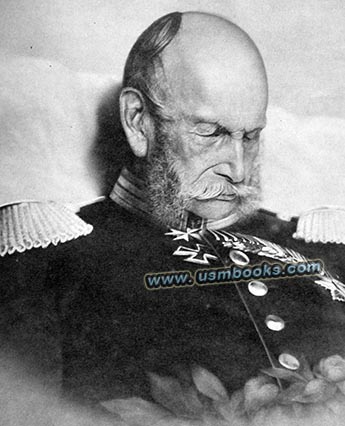 Kaiser Wilhelm I on his death bed