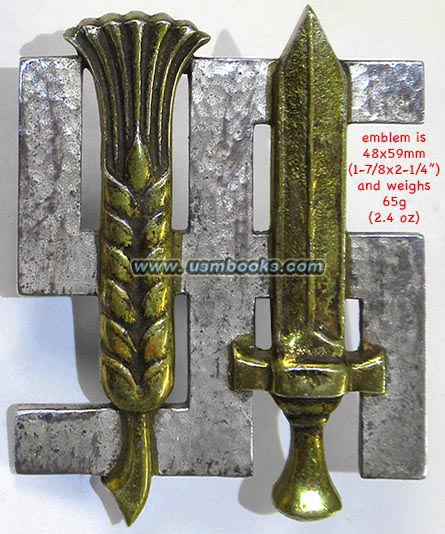 NAZI BLUT UND BODEN METAL EMBLEM