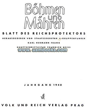Bohmen und Mahren SS photo magazines, Blatt des Reichsprotektors, SS-Gruppenführer Karl Hermann Frank