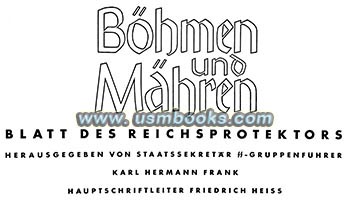 Bohmen und Mahren, Blatt des Reichsprotektors