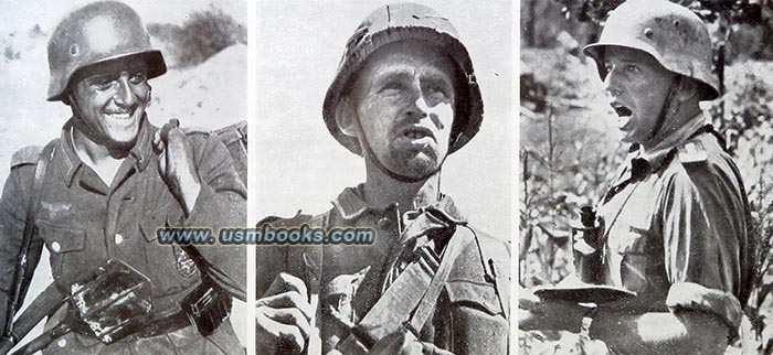 Nazi front line soldiers in action