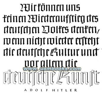 Hitler quote about the importance of art