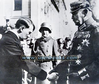 Hitler shaking hands with Reichsprsident Paul von Hindenburg