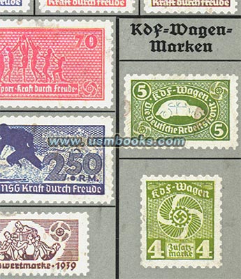 KdF-Wagen Sparmarken, KdF Car savings stamps