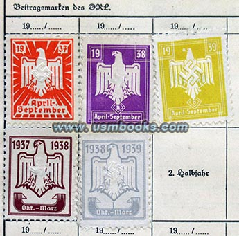 DRL stamps with eagle and swastika