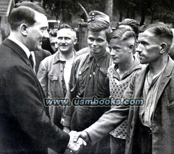 Adolf Hitler greeting German workers
