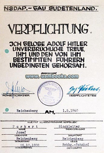 swearing allegiance to Adolf Hitler