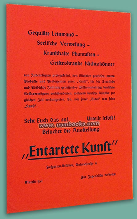 1937 Ausstellung Entartete Kunst Muenchen