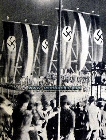 Nazi swastika banners