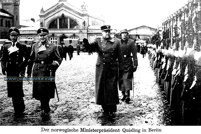 Nazi collaborator Vidkun Quisling arrives in Berlin