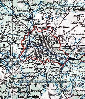 Nazi map of Greater Berlin Reichshauptstadt Berlin