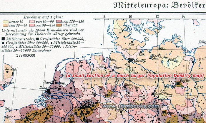 population density in Nazi Germany 1940