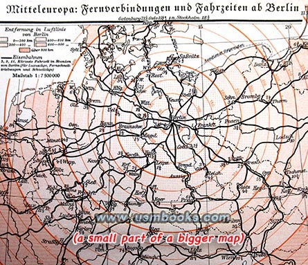 Map of distances in Greater Germany 1940 Map of distances in Greater Germany