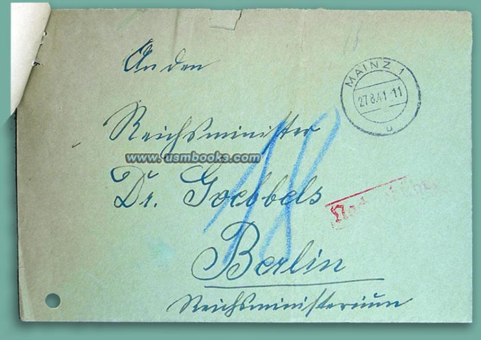 Reichsministerium fr Volksaufklrung und Propaganda, Dr. Goebbels