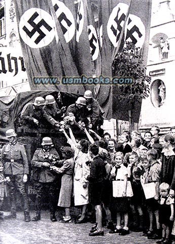 Nazi swastika banners