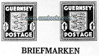 WW2 Guernsey postage stamps