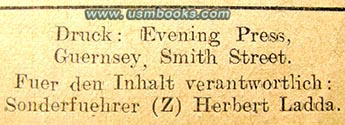 Deutsche Guernsey Zeitung, Sonderführer Herbert Ladda