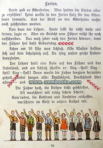 Horst Wessel Lied, Die Fahne hoch, Sieg Heil, Deutschland, Deutschland über Alles