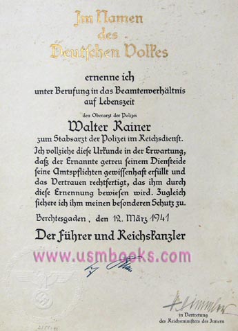 1941 Nazi document
