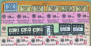 Nazi dues stamps