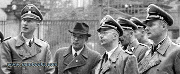 Heydrich with Reichsführer-SS Heinrich Himmler in Prag
