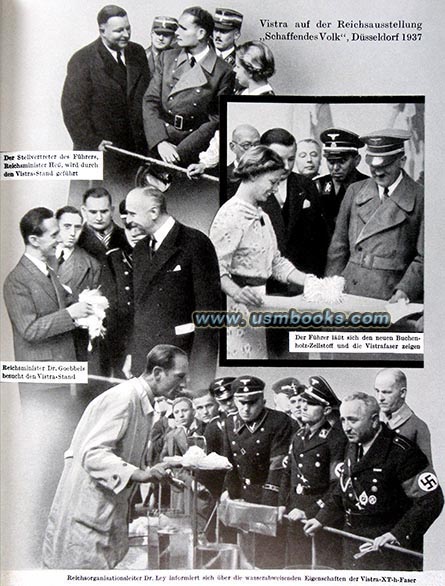 Adolf Hitler, Robert Ley, Rudolf Hess, Joseph Goebbels