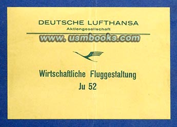 Deutsche Lufthansa AG Wirtschaftliche Fluggestaltung Ju52