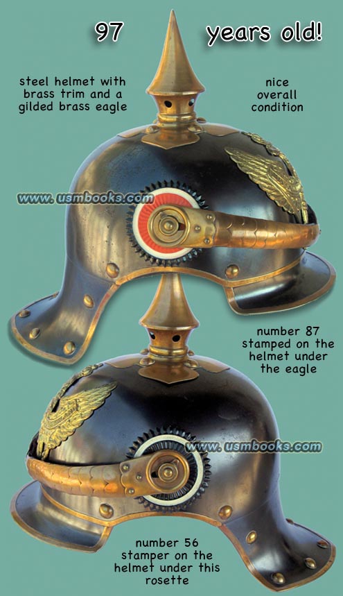 spiked German helmet