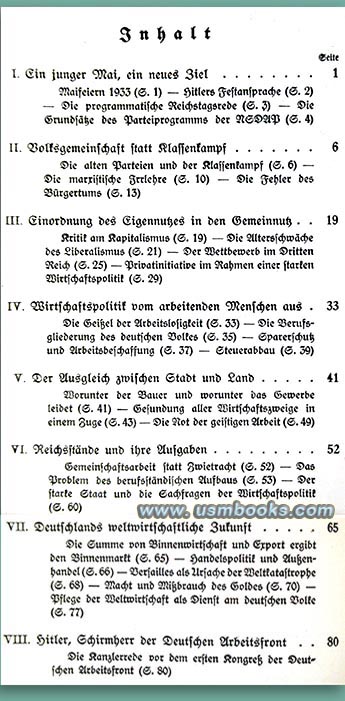 1933 Nazi economic recovery, Nazi labor plans