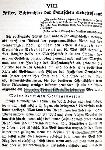 Hitler - Patron of the Deutsche Arbeitsfront