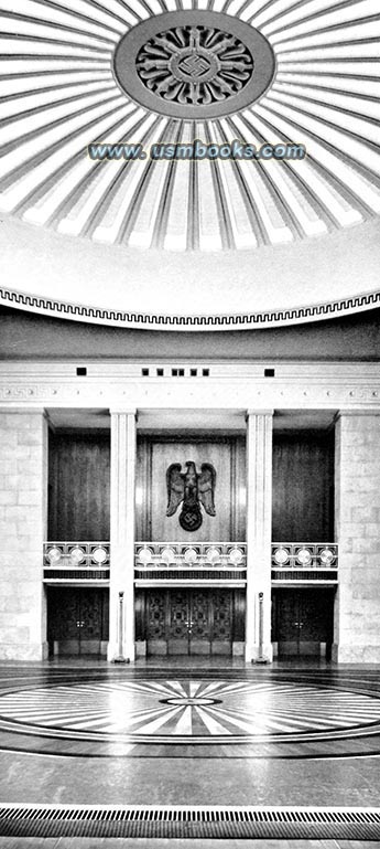 Nazi Air Ministry in Berlin, swastika ceiling