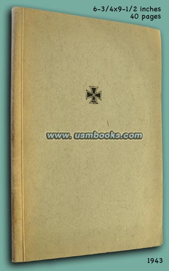 Nazi memorial funeral document 
