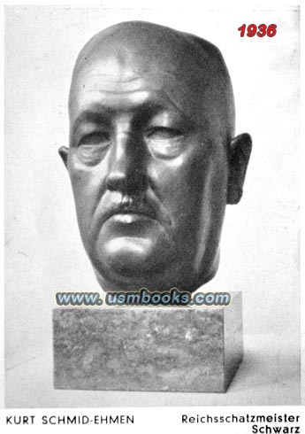 Kurt Schmid-Ehmen bust of Nazi Finance Minister Franz Xavier Schwarz