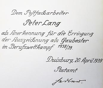 Hitler birthday book dedication